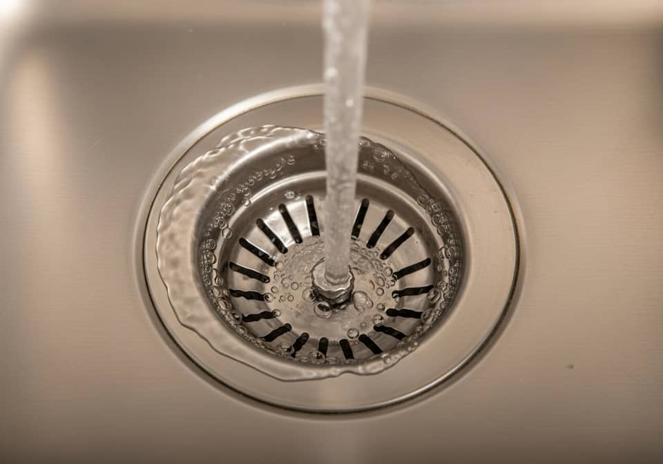 Kitchen sink drain — before and after service — after